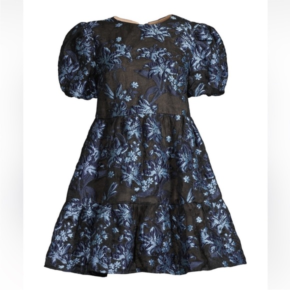 Elliatt Cocktail Minidress Liberty Assent Floral Jacquard Dress Medium - Picture 2 of 4